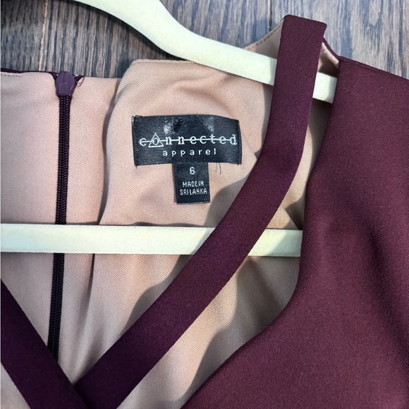 Connected Apparel Deep Purple Midi Dress - Picture 3 of 3